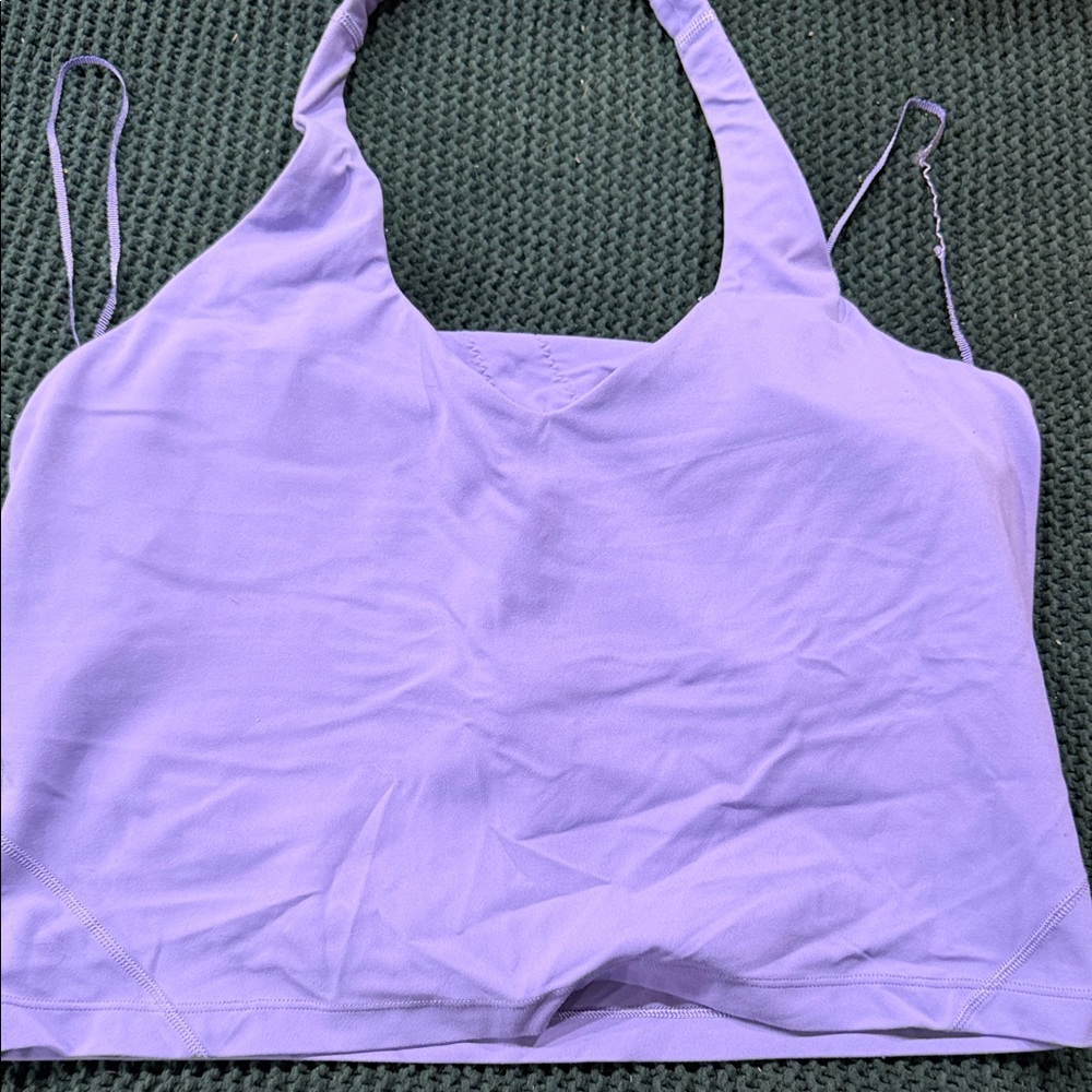 lululemon athletica Lavender Crop Tank Top